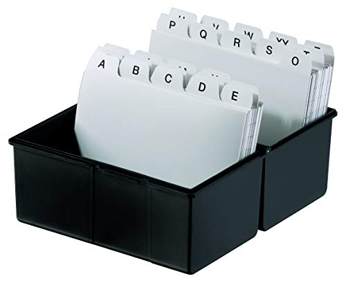 HAN Karteibox DIN A7 quer, es, attraktives Design für 300 Karteikarten mit Stahlscharnier und Schnappverschluss, mit A-Z Register, schwarz, 977-K-13, 1 Stück HAN Karteibox DIN A7 quer, es, attraktives Design für 300 Karteikarten mit Stahlscharnier und Schnappverschluss, mit A-Z Register, schwarz, 977-K-13, 1 Stück von HAN