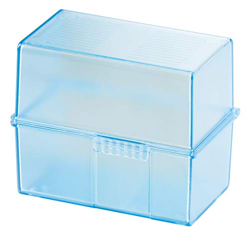 HAN Karteibox DIN A7 quer, moderne Design Lernbox für 300 Karteikarten, Lernkartei mit Stahlscharnier, 977-64, transluzent-blau HAN Karteibox DIN A7 quer, moderne Design Lernbox für 300 Karteikarten, Lernkartei mit Stahlscharnier, 977-64, transluzent-blau von HAN