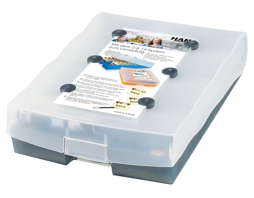 HAN Lernbox CROCO 2-6-19, einfach Vokabeln lernen mit 19 Kästchen, 1 x Bleistift, DIN A8 Karteikasten für 2.000 Karten, inkl. 100 Karteikarten, Karteibox, Archivbox, 9988-693, transluzent/grau HAN Lernbox CROCO 2-6-19, einfach Vokabeln lernen mit 19 Kästchen, 1 x Bleistift, DIN A8 Karteikasten für 2.000 Karten, inkl. 100 Karteikarten, Karteibox, Archivbox, 9988-693, transluzent/grau von HAN