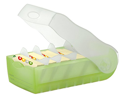 HAN Lernkarteibox CROCO, einfach Vokabeln lernen mit 5-Fächer-Lernsystem, DIN A8 Karteikasten für 500 Karten, inkl. 5 Stützplatten + 100 Lernkarten, Karteibox, Lernbox, 998-603, transluzent/grün HAN Lernkarteibox CROCO, einfach Vokabeln lernen mit 5-Fächer-Lernsystem, DIN A8 Karteikasten für 500 Karten, inkl. 5 Stützplatten + 100 Lernkarten, Karteibox, Lernbox, 998-603, transluzent/grün von HAN