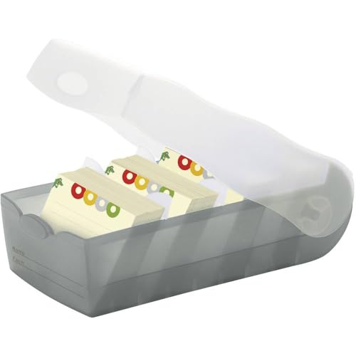 HAN Lernkarteibox Croco, einfach Vokabeln Lernen mit 5-Fächer-Lernsystem, DIN A7 Karteikasten für 900 Karten, inkl. 5 Stützplatten + 100 Lernkarten, Karteibox, Lernbox, 997-693, transluzent/grau HAN Lernkarteibox Croco, einfach Vokabeln Lernen mit 5-Fächer-Lernsystem, DIN A7 Karteikasten für 900 Karten, inkl. 5 Stützplatten + 100 Lernkarten, Karteibox, Lernbox, 997-693, transluzent/grau von HAN