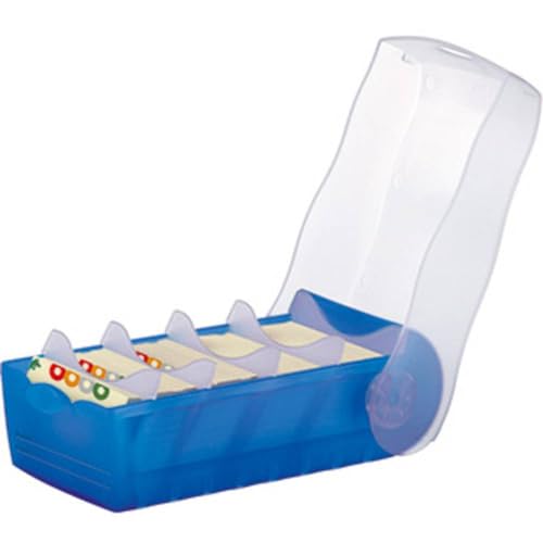 HAN Lernkarteibox CROCO, einfach Vokabeln lernen mit 5-Fächer-Lernsystem, DIN A8 Karteikasten für 500 Karten, inkl. 5 Stützplatten + 100 Lernkarten, Karteibox, Lernbox, 998-643, transluzent / blau HAN Lernkarteibox CROCO, einfach Vokabeln lernen mit 5-Fächer-Lernsystem, DIN A8 Karteikasten für 500 Karten, inkl. 5 Stützplatten + 100 Lernkarten, Karteibox, Lernbox, 998-643, transluzent / blau von HAN