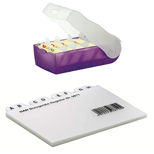 HAN Lernkarteibox CROCO, einfach Vokabeln lernen mit 5-Fächer-Lernsystem + HAN Register A - Z, DIN A7 quer HAN Lernkarteibox CROCO, einfach Vokabeln lernen mit 5-Fächer-Lernsystem + HAN Register A - Z, DIN A7 quer von HAN