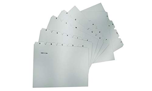 HAN Register A - Z, DIN A5 quer, 25-teilig, für Karteibox, Karteikästen/Tröge, grau; Sie erhalten 1 Packung HAN Register A - Z, DIN A5 quer, 25-teilig, für Karteibox, Karteikästen/Tröge, grau; Sie erhalten 1 Packung von HAN