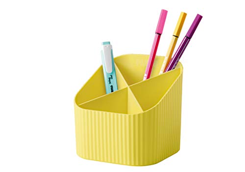 HAN Schreibtischköcher Re-X-LOOP – say yes to 100% recycled, modernes, junges Design für alle Schreibtischutensilien, gelb, 17238-915 von HAN