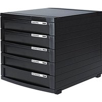 HAN Schubladenbox Contur  schwarz 1505-13, DIN B4 mit 5 Schubladen von HAN