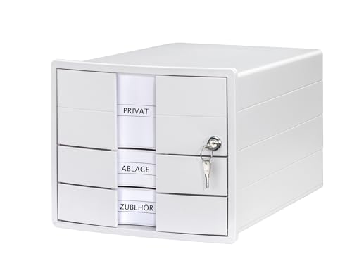 HAN Schubladenbox IMPULS 2.0 abschließbar mit 3 geschlossenen Schubladen für DIN A4/C4 inkl. Beschriftungsschilder, Unterlagenbox, Boden mit Auszugsperre, möbelschonende Gummifüße, 1018-12, weiß HAN Schubladenbox IMPULS 2.0 abschließbar mit 3 geschlossenen Schubladen für DIN A4/C4 inkl. Beschriftungsschilder, Unterlagenbox, Boden mit Auszugsperre, möbelschonende Gummifüße, 1018-12, weiß von Hanlesi