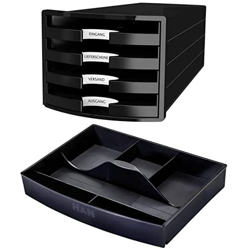 HAN Schubladenbox IMPULS 2.0 mit 4 geschlossenen Schubladen für DIN A4/C4 inkl. + HAN Schubladeneinsatz HAN Schubladenbox IMPULS 2.0 mit 4 geschlossenen Schubladen für DIN A4/C4 inkl. + HAN Schubladeneinsatz von HAN
