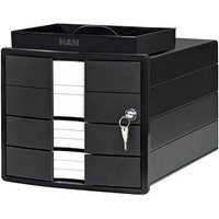HAN Schubladenbox IMPULS mit Schloss schwarz 1018-13, DIN C4 mit 3 Schubladen HAN Schubladenbox IMPULS mit Schloss schwarz 1018-13, DIN C4 mit 3 Schubladen von HAN
