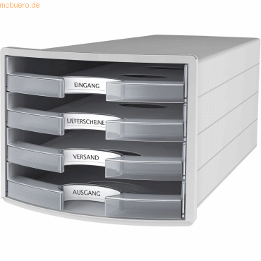 HAN Schubladenbox Impuls A4/C4 4 offene Schubladen lichtgrau/transluze HAN Schubladenbox Impuls A4/C4 4 offene Schubladen lichtgrau/transluze von HAN