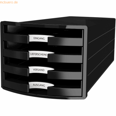 HAN Schubladenbox Impuls A4/C4 4 offene Schubladen schwarz HAN Schubladenbox Impuls A4/C4 4 offene Schubladen schwarz von HAN