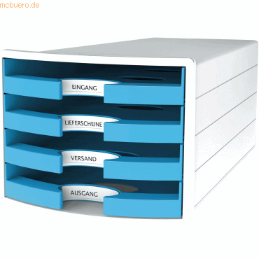 HAN Schubladenbox Impuls A4/C4 4 offene Schubladen weiß/Trend Colour h HAN Schubladenbox Impuls A4/C4 4 offene Schubladen weiß/Trend Colour h von HAN