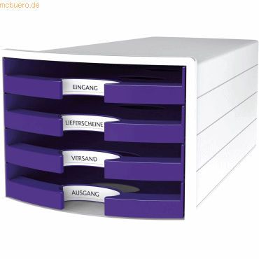 HAN Schubladenbox Impuls A4/C4 4 offene Schubladen weiß/Trend Colour l HAN Schubladenbox Impuls A4/C4 4 offene Schubladen weiß/Trend Colour l von HAN