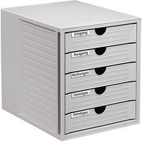 HAN Schubladenbox System-Box lichtgrau 1450-11, DIN C4 mit 5 Schubladen HAN Schubladenbox System-Box lichtgrau 1450-11, DIN C4 mit 5 Schubladen von HAN