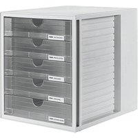 HAN Schubladenbox System-Box  transparent 1450-63, DIN C4 mit 5 Schubladen von HAN