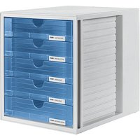 HAN Schubladenbox  blau-transparent 1450-64, DIN A4 mit 5 Schubladen von HAN