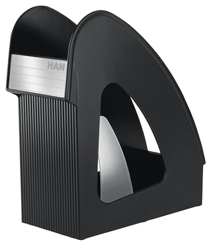 HAN Stehsammler GALAXY - 2 STÜCK, Design mit patentierter einzigartiger Trennstütze, mit Beschriftungsclip und extra breit, schwarz, 1612-13 HAN Stehsammler GALAXY - 2 STÜCK, Design mit patentierter einzigartiger Trennstütze, mit Beschriftungsclip und extra breit, schwarz, 1612-13 von HAN