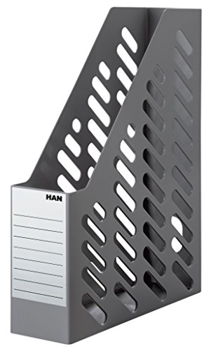 HAN Stehsammler KLASSIK, 2 STÜCK,moderner Prospektsänder, Unterlagenhalter, Zeitungsständer bis Format A4/C4, premium Qualität, 1600-191, dunkelgrau, HAN Stehsammler KLASSIK, 2 STÜCK,moderner Prospektsänder, Unterlagenhalter, Zeitungsständer bis Format A4/C4, premium Qualität, 1600-191, dunkelgrau, von HAN