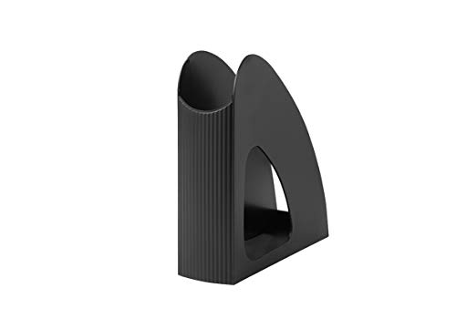 HAN Stehsammler Re-LOOP - 1 Stück, say yes to 100% recycled, Zeitungsständer, Stehordner, modernes, junges Design für DIN A4/C4 Unterlagen, 76 x 239 x 256 mm, 16218-913, schwarz von HAN