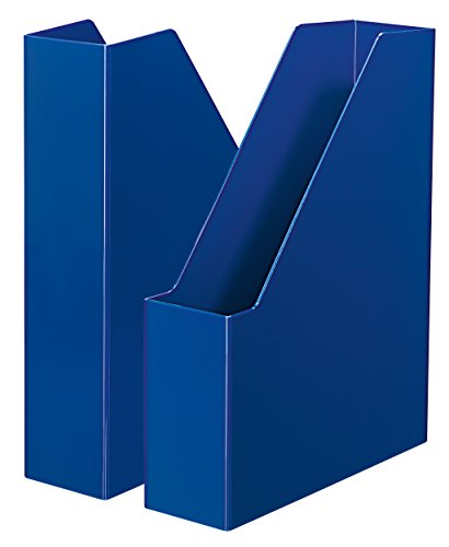 HAN Stehsammler i-Line – 2 STÜCK, eleganter, moderner High-End Stehsammler für Hefte, Zeitschriften und Mappen bis Format A4/C4, blau, 16501-14 von HAN