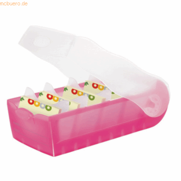 Han Lernkartei Croco A7 quer mit 5 Stützen und 100 Karten pink/translu Han Lernkartei Croco A7 quer mit 5 Stützen und 100 Karten pink/translu von HAN