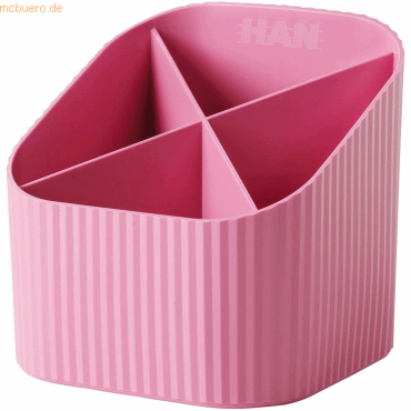 Han Schreibtischköcher Re-X-Loop 4 Fächer RC-Kunststoff rosa von HAN