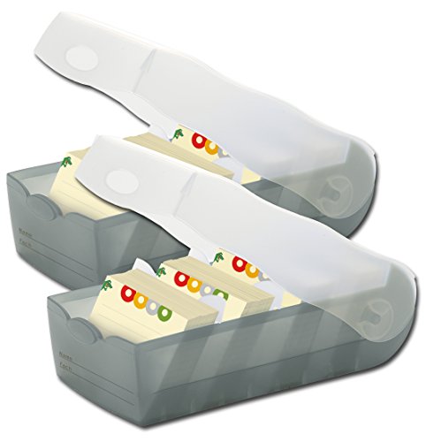 Karteibox CROCO A7, transl.-grau mit 5 Stützen und 100 Karten, 2 Boxen-Sparset Karteibox CROCO A7, transl.-grau mit 5 Stützen und 100 Karten, 2 Boxen-Sparset von HAN