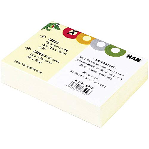 Karten für Lernkartei A8 , liniert, 100 Stück Karten für Lernkartei A8 , liniert, 100 Stück von HAN