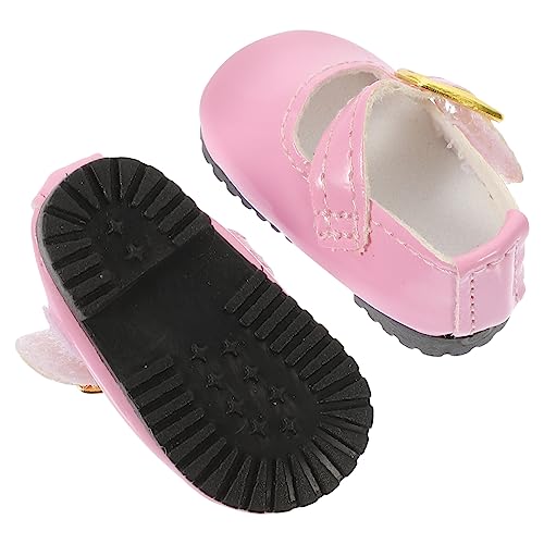 HANABASS 1 Paar Puppe verkleiden Zubehör Schuhe winzig Dolls for puppenkleidung Puppen-Dress-up Puppen- Puppen Kleidung Puppen Accessoires puppenspielzeug Puppen Outfit Rosa von HANABASS
