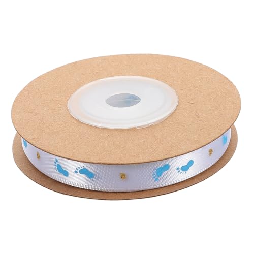 HANABASS 1 Rolle Gold Stempelband Fußabdruckmusterband Babypartyband Geburtstagsband Feierbänder Geschenkband zum Geburtstag Babypartybänder für Gäste Polyester Himmelblau HANABASS 1 Rolle Gold Stempelband Fußabdruckmusterband Babypartyband Geburtstagsband Feierbänder Geschenkband zum Geburtstag Babypartybänder für Gäste Polyester Himmelblau von HANABASS