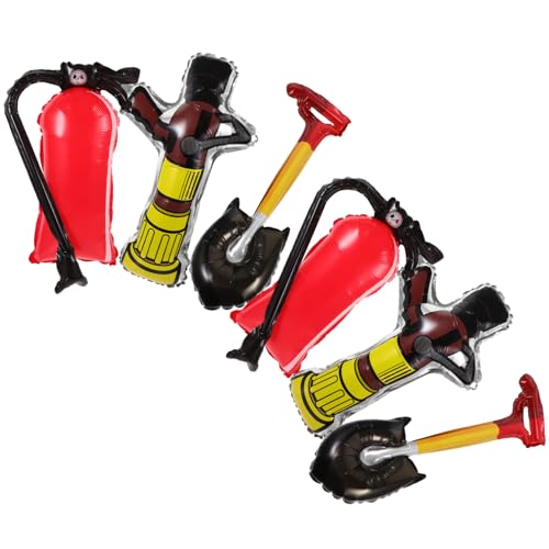 HANABASS 1 Satz Aufblasbare Feuerwehrballons Feuerwehr Party Deko mit Feuerlöscher und Schaufel Formen für Geburtstagsfeiern und Feuerwehrfestivals von HANABASS