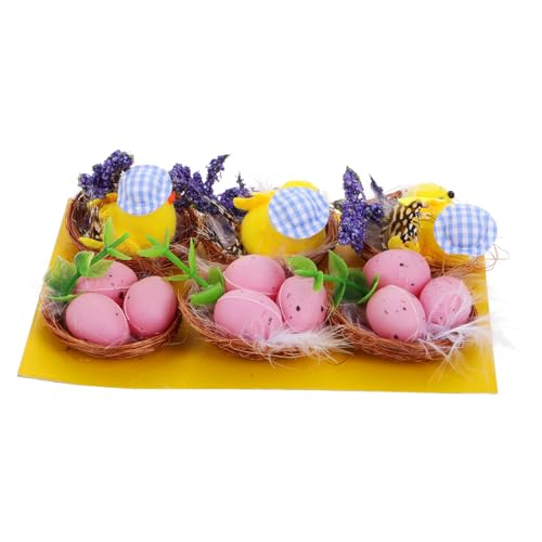 HANABASS 1 Satz Huhn-Notgroschen-Puppe deko Party-Eier-Ornamente falsches Nest Eier Ornamente Nestverzierung Nestmodell künstliche Notgroschen künstliches Nest mit Ei DIY-Nest Stoff HANABASS 1 Satz Huhn-Notgroschen-Puppe deko Party-Eier-Ornamente falsches Nest Eier Ornamente Nestverzierung Nestmodell künstliche Notgroschen künstliches Nest mit Ei DIY-Nest Stoff von HANABASS