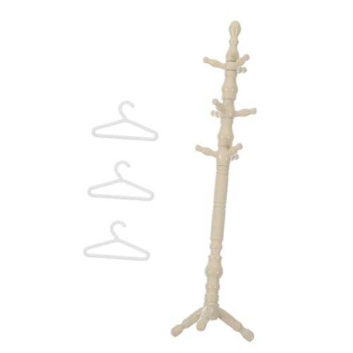 HANABASS 1 Satz Mini-Garderobe Retro Styles Puppen Kleidung bodenstativ Puppen kleiderbügel kleine Kleiderbügel für Puppen winzig kleiderständer Puppenhausdekor Mini-Puppenhaus- Abs von HANABASS