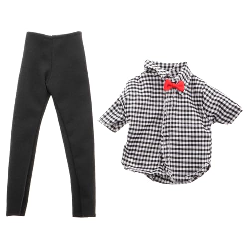 HANABASS 1 Satz Satz Jungenpuppenkleidung Puppenbekleidung BJD Puppenmode Casual Kleidung Puppen Realistische Puppenmode kleine schätze puppenkleidung Zubehör für Babypuppen Polyester Black von HANABASS