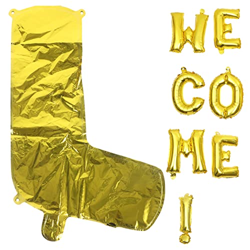 HANABASS 1 Satz Willkommen Ballon Dekorationen Party Fiesta Brief luftballons Willkommensballons- Willkommens-Folienballons Kindergarten Ballons Aluminiumfolie Golden HANABASS 1 Satz Willkommen Ballon Dekorationen Party Fiesta Brief luftballons Willkommensballons- Willkommens-Folienballons Kindergarten Ballons Aluminiumfolie Golden von HANABASS