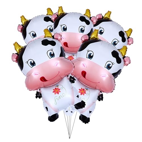 HANABASS 1 Set 5 Stück Kuhballons Geburtstagsdekorationen Geburtstagsparty Zubehör Party Dekoration Cartoon Ochsenballons Partyballons Das Jahr Der Party Ballon Aluminiumfolie Weiß HANABASS 1 Set 5 Stück Kuhballons Geburtstagsdekorationen Geburtstagsparty Zubehör Party Dekoration Cartoon Ochsenballons Partyballons Das Jahr Der Party Ballon Aluminiumfolie Weiß von HANABASS