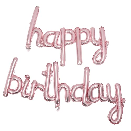 HANABASS 1 Set Alphabet Luftballons Dude Aufblasbarer Mädchenanzug Folienballons Geburtstag Geburtstagsballon Stehform Jungen Rosa Fete Erste Bunte Glieder Roségold Aluminiumfolie von HANABASS