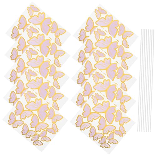 HANABASS 10 Blatt Schmetterlingskuchen-Zahnstocher Schmetterlings-Kuchenaufsatz für Party dekorative Tortendekoration Mini Die Dessert-Picks Geburtstagstorte Topper Papier HANABASS 10 Blatt Schmetterlingskuchen-Zahnstocher Schmetterlings-Kuchenaufsatz für Party dekorative Tortendekoration Mini Die Dessert-Picks Geburtstagstorte Topper Papier von HANABASS