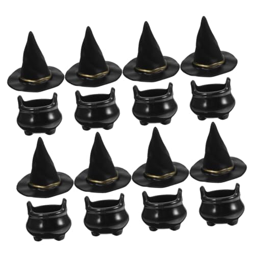 HANABASS 10 Sätze Teiliges Halloween Mini Hexenhut und Kessel aus Handgefertigte Miniatur Dekorationen für DIY Basteln Leicht und Kompakt für und Puppenhaus Zubehör HANABASS 10 Sätze Teiliges Halloween Mini Hexenhut und Kessel aus Handgefertigte Miniatur Dekorationen für DIY Basteln Leicht und Kompakt für und Puppenhaus Zubehör von HANABASS