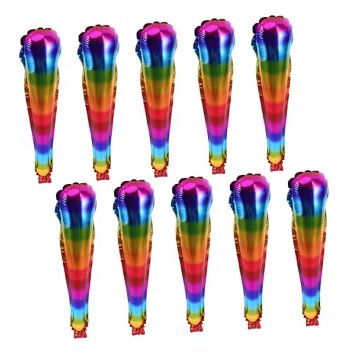 HANABASS 10 Stk. Teiliges Aufblasbare Cheerleader Sticks Leichte Rainbow Ballon Klatschstäbe Langlebig Tragbar für Sportveranstaltungen Geburtstagsfeiern Hochzeiten Karneval von HANABASS