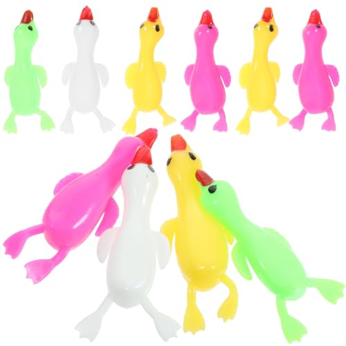 HANABASS 10 Stück Finger Elastische Gänse Spielzeuge für Partys Stretchy Stressabbau Tierdesign für Kindergeburtstage und Spielvergnügen von HANABASS