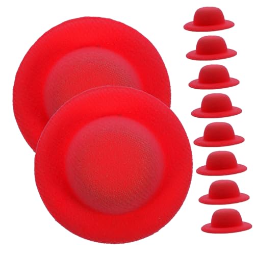 HANABASS 10 Stück Kleiner Puppenhüte für Puppen Selbstgemacht Bastelzubehör Miniatur Hutornamente für Kreative Dekoration Farbenfrohe Accessoires für Puppenhaus und Partys von HANABASS