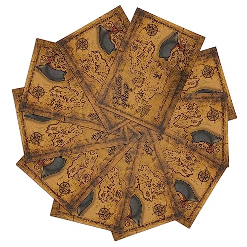 HANABASS 10 Stück Schatzkarte spaß the adventures decor spielwaren draußen farbige Piratenparty Tischdekoration Halloween Dekorationen Spielkarte Schatzsuche Karte zur Schatzsuche Papier HANABASS 10 Stück Schatzkarte spaß the adventures decor spielwaren draußen farbige Piratenparty Tischdekoration Halloween Dekorationen Spielkarte Schatzsuche Karte zur Schatzsuche Papier von HANABASS
