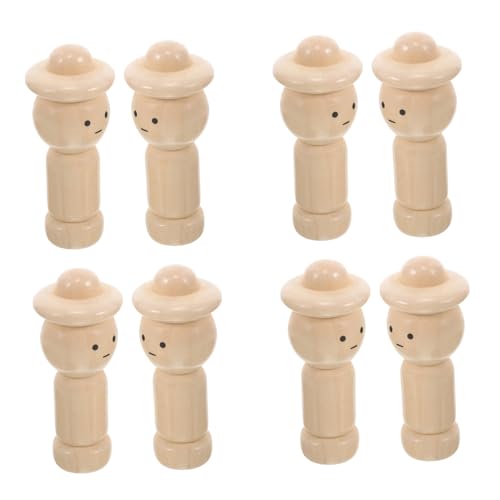 HANABASS 10 Stück Teiliges DIY Holzpuppen Naturbelassen zum Bemalen Kleine Leichte Holzfiguren für Kinderbasteln und Dekoration mit Glatter Oberfläche und Langlebiger Struktur HANABASS 10 Stück Teiliges DIY Holzpuppen Naturbelassen zum Bemalen Kleine Leichte Holzfiguren für Kinderbasteln und Dekoration mit Glatter Oberfläche und Langlebiger Struktur von HANABASS