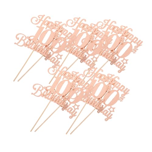 HANABASS 10 Stück Teiliges Glitter Cupcake Toppers Cake Sign für Geburtstag Mädchen Party Kuchen Dekorationen Einfache Anwendung Leichte Lagerung von HANABASS
