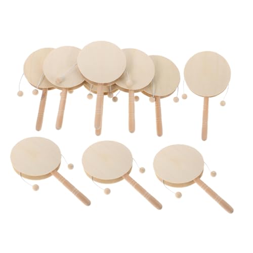 HANABASS 10 Stück Teiliges Kid Monkey Drum Unbehandelte Holz Rasseltrommeln Percussion Instrumente DIY Bemalung Leicht und Sicher für Kreative Handwerks Spielzeuge für Kleinkinder HANABASS 10 Stück Teiliges Kid Monkey Drum Unbehandelte Holz Rasseltrommeln Percussion Instrumente DIY Bemalung Leicht und Sicher für Kreative Handwerks Spielzeuge für Kleinkinder von HANABASS