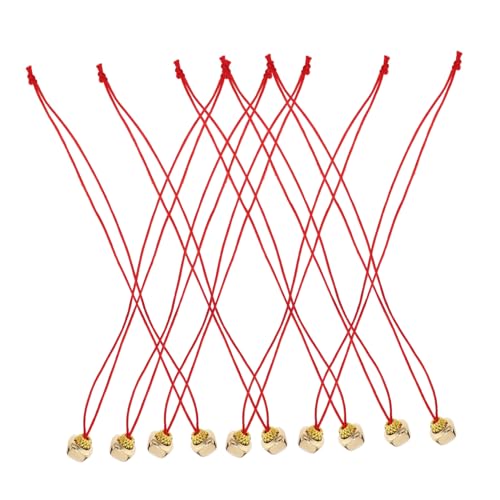 HANABASS 10 Stück Teiliges Weihnachtsbaum Deko Glocken Kleine Goldene Christbaum Glöckchen Anhänger mit Band Festliche Weihnachtsdekoration für Baum Fenster Regal und Auto Klarer HANABASS 10 Stück Teiliges Weihnachtsbaum Deko Glocken Kleine Goldene Christbaum Glöckchen Anhänger mit Band Festliche Weihnachtsdekoration für Baum Fenster Regal und Auto Klarer von HANABASS