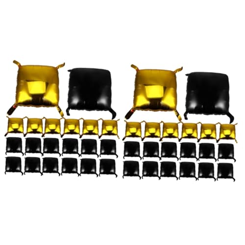 HANABASS 100 Stck. Teiliges Quadratisches Folienballon Doppelseitig Gold und Schwarz Stabile Langlebige Partydeko mit Bindebändern Vielseitig für Wand Tür Decke Festliche Atmosphäre HANABASS 100 Stck. Teiliges Quadratisches Folienballon Doppelseitig Gold und Schwarz Stabile Langlebige Partydeko mit Bindebändern Vielseitig für Wand Tür Decke Festliche Atmosphäre von HANABASS
