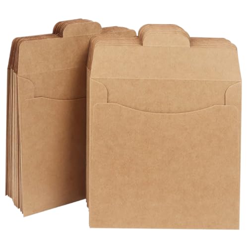 HANABASS 100 Stück Disc-Tasche Cd-hüllen Aus Papier Leere Cd-hülle Große Papiertüten Kleine Papiertüten Rechtsaktenordner Winzige Papiertüten DVD-hüllen Papphüllen Kraftpapier Hellbraun HANABASS 100 Stück Disc-Tasche Cd-hüllen Aus Papier Leere Cd-hülle Große Papiertüten Kleine Papiertüten Rechtsaktenordner Winzige Papiertüten DVD-hüllen Papphüllen Kraftpapier Hellbraun von HANABASS