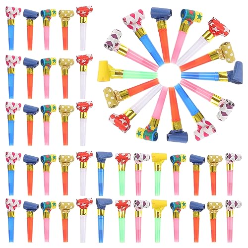 HANABASS 100 Stück Party Bläser Lustige Tröten für Kindergeburtstag Festlichkeiten Bunte Musikalische Pfeifen für Ausgelassene Feiern Dekoration Mitgebsel HANABASS 100 Stück Party Bläser Lustige Tröten für Kindergeburtstag Festlichkeiten Bunte Musikalische Pfeifen für Ausgelassene Feiern Dekoration Mitgebsel von HANABASS
